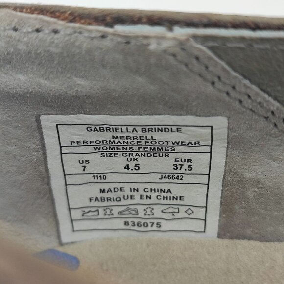 Merrell Women's Isabella Brindle Taupe Leather Loafers Size 7 - Picture 7 of 8